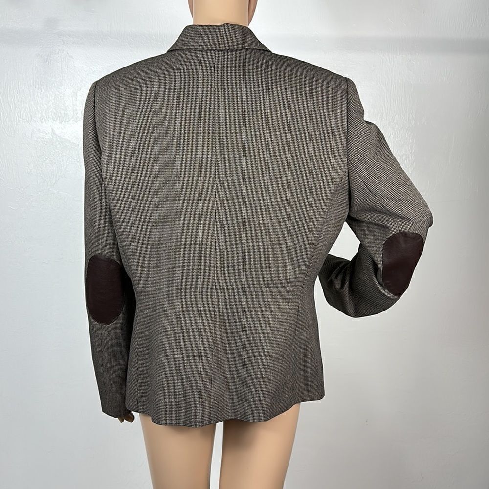 Tahari Brown One Button Closure Blazer Jacket Size 12 - Picture 3 of 10